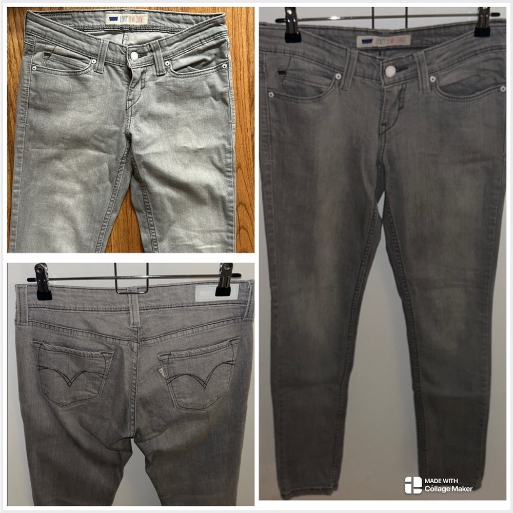 LEVIS Womens Grey Demi Curve Jeans Size 5/27